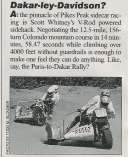 Dakar-ley - Davidson, Cycle World Mag.